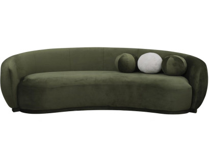 Fabric Sofa Three Seater Couch Sofa 3 Seater Green Fabric Upholstered Sofa Modern