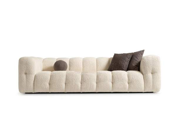 Couch Luxury Three Seater Sofa 3 Seater Fabric Sofa Upholstered Sofa Fabric White