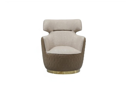 Wing Chair Armchair Fabric Seater Single Seater Beige Club Chair Modern