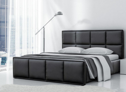 Double bed Bed Frame Bed Furniture Upholstered bed Beds Polyester Modern Black