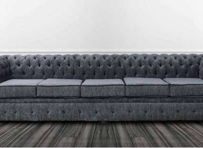 Chesterfield 5 Seater Classic Luxury Baroque Rococo Sofa Couch Textile Leather