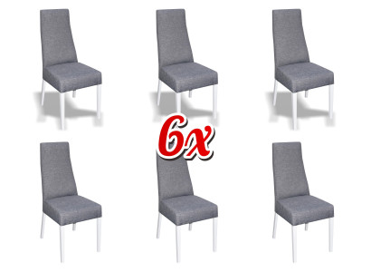 Group Set Living Real Wood Dining room Suite Lehn Velvet Textile Chair 6x Chairs