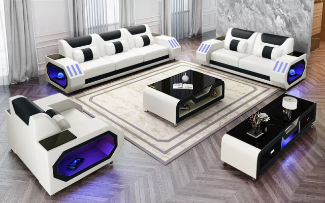 Modern leather sofa set couch upholstery sofa sets leather sofa sideboard new