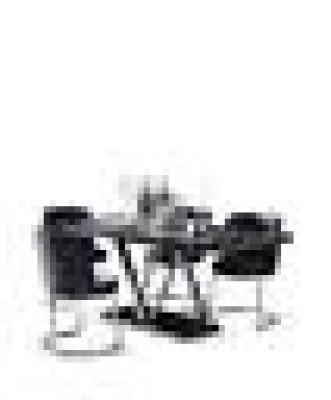 Black Stylish Dining room Suite Luxury Dining table 6x Chairs Set 7pcs.