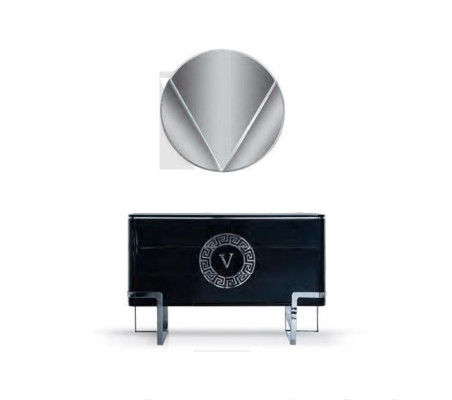 Black Luxury Chest of drawers Sideboard Stainless Steel Feet Bedroom Furniture new