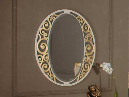Classic r oval Wall mirror Gold Italian Furniture Classic r Mirror new