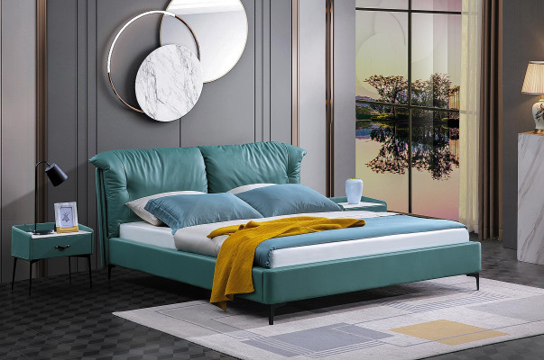 Bedroom Bed Bedside tables 3 pcs. Set Design Luxury Beds Wood