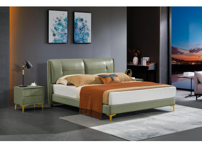 Bedroom Set Bed Bedside table Design Modern Luxury Beds Leather 3 pcs.
