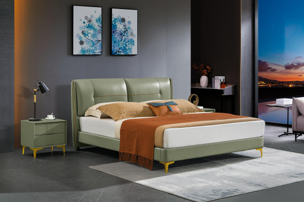 Designer Upholstered bed Bed Beds Fabric Wood Decorative Luxury Double bed Marriage bed