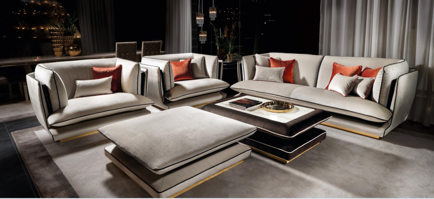 Sofa set 311 Seater Stool Set Furniture Sofa Upholstery Group Couch arredoclassic