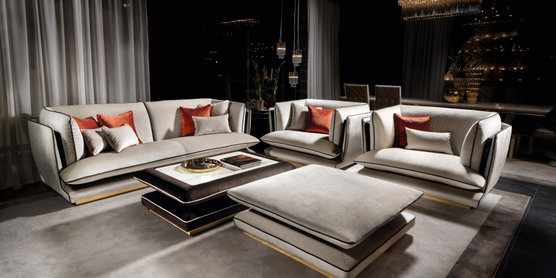 Sofa set 311 Seater Stool Set Furniture Sofa Upholstery Group Couch arredoclassic