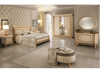 Bedroom Set Design Bed 2x Bedside table Chest of drawers Stool arredoclassic 7-piece.