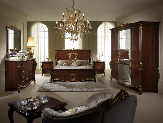 arredoclassic™ Bedroom Set Sinfonia Baroque Rococo Bed Bedside table