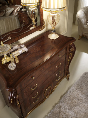 arredoclassic™ Bedroom Set Sinfonia Baroque Rococo Bed Bedside table