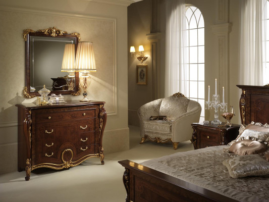 arredoclassic™ Bedroom Set Sinfonia Baroque Rococo Bed Bedside table