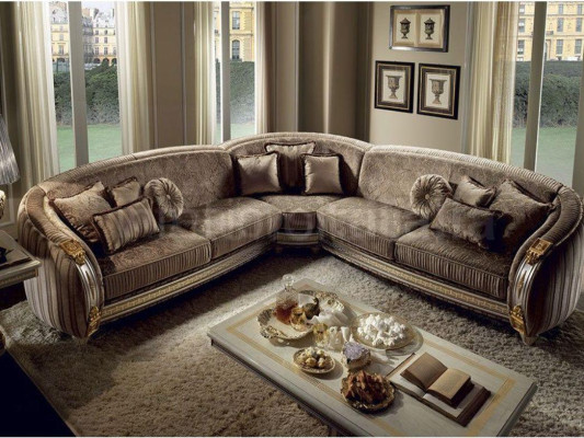 Sofa L-shape Leather Sofa Couch Living landscape Suite Design Corner sofa arredoclassic