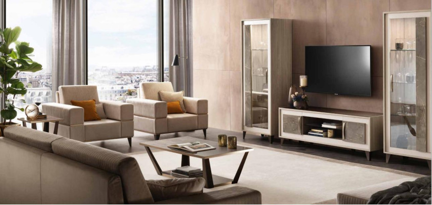 Sofa set 3211 Seater Set Design Sofas Upholstery Couches 4-piece Textile Relax new