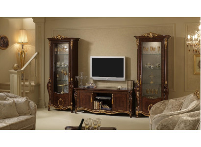 Wall unit Baroque style Living room Display case Sideboard TV cabinet Shelf Wall units Wardrobe