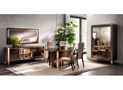 Dining table chairs chest of drawers 8 pieces. Dining room Set Group Suite Table arredoclassic