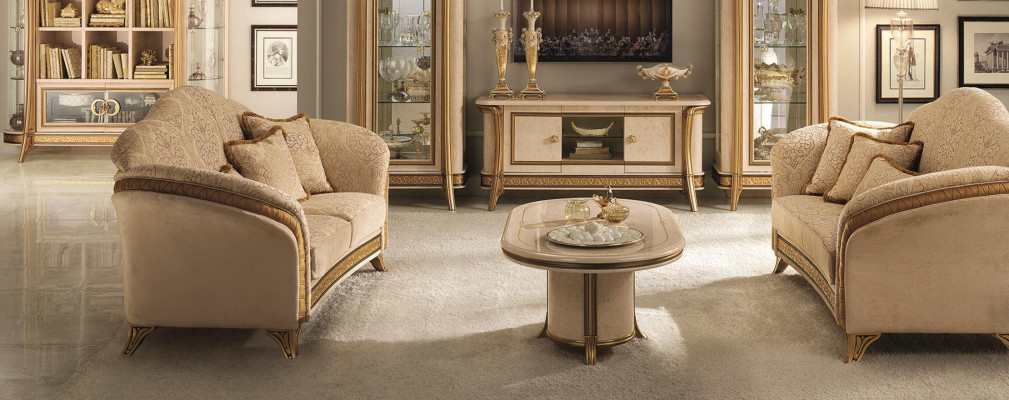 Italian Furniture Sofa Suite Group Classic Seat Sets 3+3 Seater