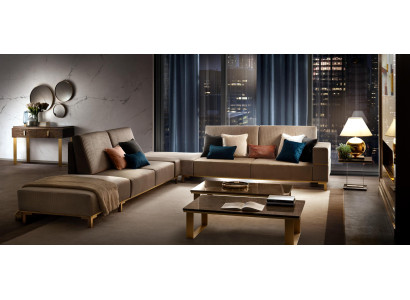 Corner sofa Sofa Couch Textile sofa Living landscape Luxury Furniture L-shape Coffee table 2-piece