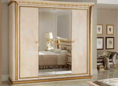Wardrobe 4 doors antique Baroque Rococo Art Nouveau Furniture Bedroom