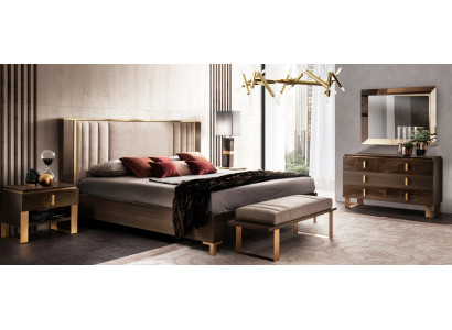 Design Bedroom 6 pcs. Complete Set Bed Bedside table Chest of drawers Arredoclassic