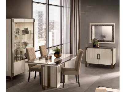 Dining room set 3 pieces. Dining table display case Chest of drawers modern dining room furniture set Italy