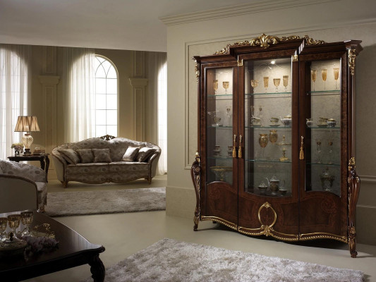 Display case 3 door Wardrobe Showcases Living room Cabinets Design Wardrobe Furniture Glass new