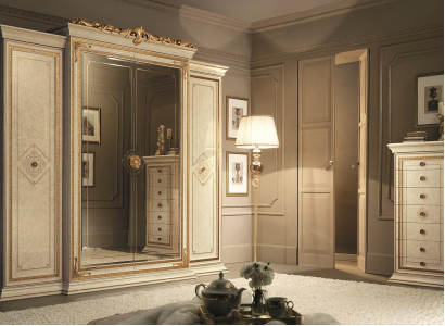 Wardrobe Bedroom Wood Wardrobe Antique Style Baroque Rococo Cabinets new