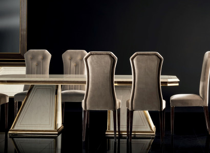 Dining table 6x Chair Dining room Set Dining set Groups table Table arredoclassic 7-piece.