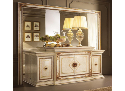 Classic Chest of drawers Sideboard with Mirror xxl Wardrobe Sideboard Italian Furniture