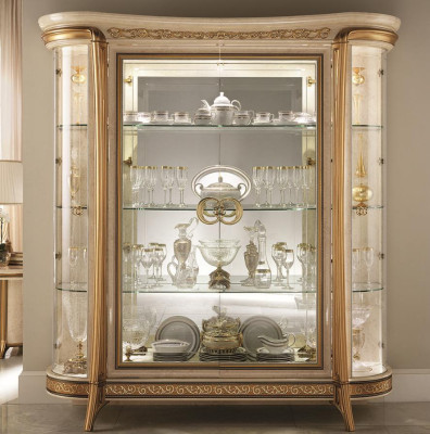 Display case Wardrobe Glass Cabinet Designer Furniture Baroque Rococo Deco Art Nouveau