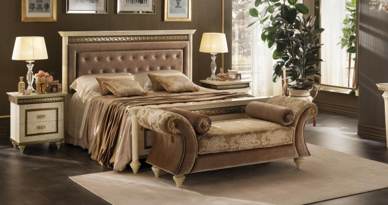 Bed 2x Bedside table 3 pieces. Bedroom Set Beds new luxury Chesterfield 180x200