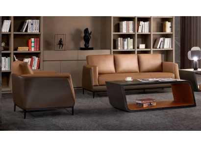 Sofa Sofas Couch Upholstery Leather Modern Three Seater 3 Seater Office Furnishings new