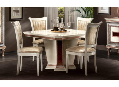 Complete Set Dining table 4x Chairs Dining room Set Ess Group Wood Table Tables 5pcs