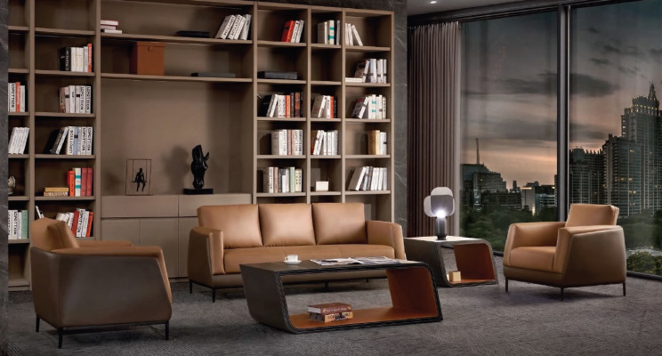 Sofa Sofas Couch Upholstery Leather Modern Three Seater 3 Seater Office Furnishings new
