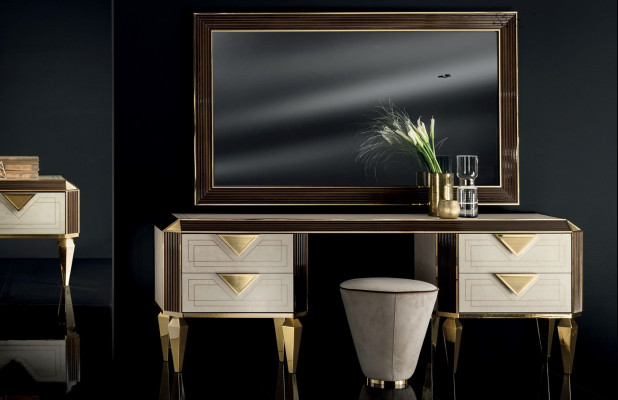 Dressing table Mirror + Stool Dressing table Dressing table Cosmetics arredoclassic