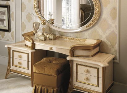 Dressing table with Mirror Luxury Console Chest of drawers Bedroom Table Baroque Rococo Dressing table with Mirror Luxury Console Chest of drawers Bedroom Table Baroque Rococo