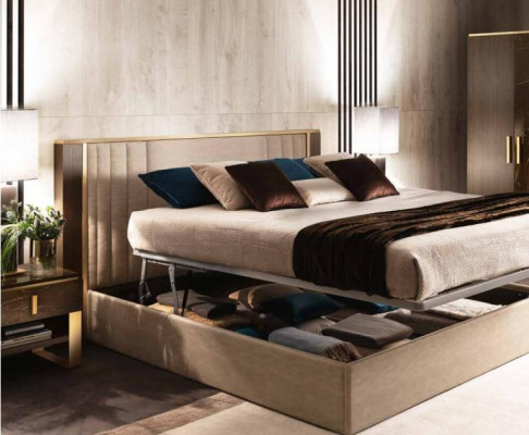 Bed 2x Bedside table 3 pcs Bedroom Set Design Modern Luxury Italian