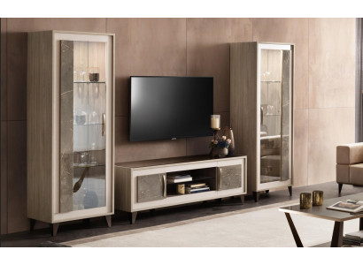Design Wall unit Sideboard 2x Wardrobe TV cabinet Lowboard Sideboard 3 pcs. Set display case