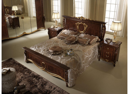 Bed Upholstery Classic Double bed 180x200cm Wood Hotel Beds Bedroom new