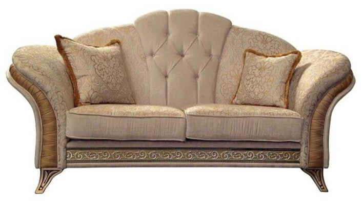 Sofa 2 Seater Couch Design Upholstery Classic Fabric arredoclassic Two-seater