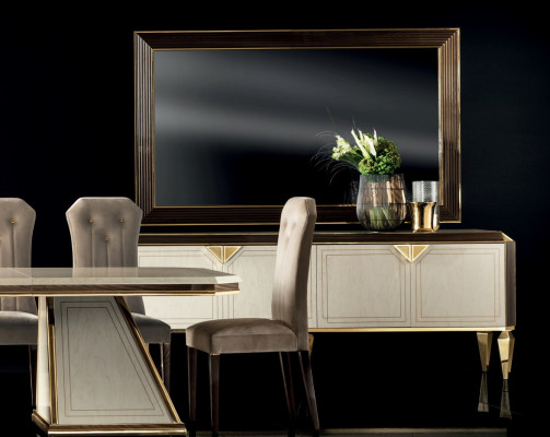 Designer Chest of drawers Side Low Board Wardrobe Living Room Wood Luxury Shelf Sideboard