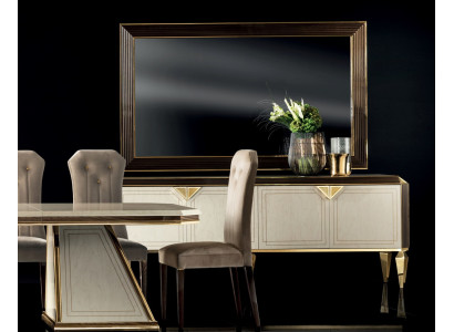 Designer Chest of drawers Side Low Board Wardrobe Living Room Wood Luxury Shelf Sideboard