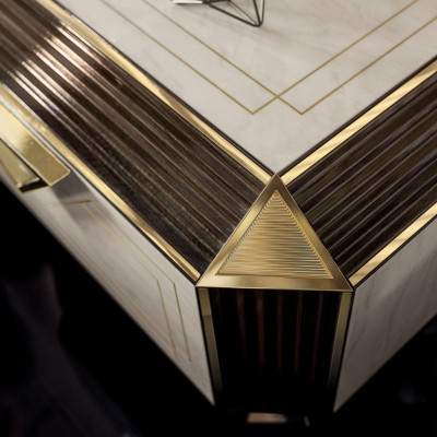 Designer Chest of drawers Side Low Board Wardrobe Living Room Wood Luxury Shelf Sideboard