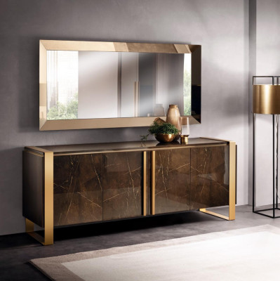 Consoles Table Chest of drawers with Mirror Luxury Class Furniture Set Console 2pcs. Wood new