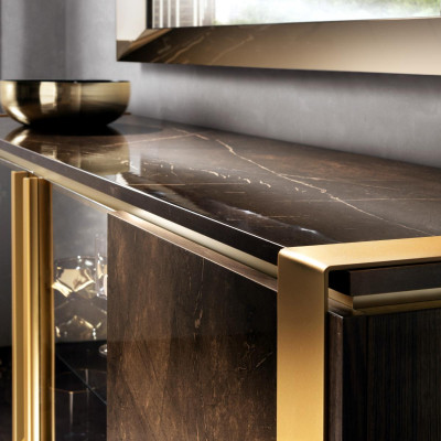 Consoles Table Chest of drawers with Mirror Luxury Class Furniture Set Console 2pcs. Wood new