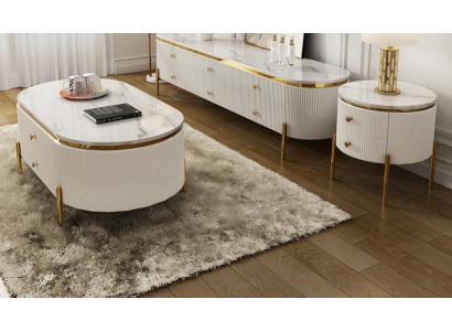 Living room furniture set designer living room sideboard coffee table side table 3 pieces.
