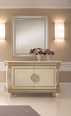 Mirror Chest of drawers Wardrobe Chests of drawers Sideboard Bedroom Set Wood 2-piece Furniture